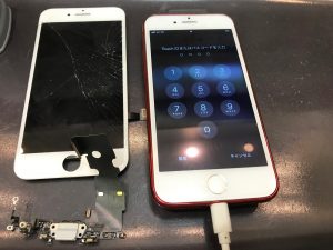 アイフォン７の画面とドック交換