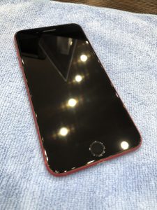 iPhone画面割れ修理 後のガラスコーティング施工済み